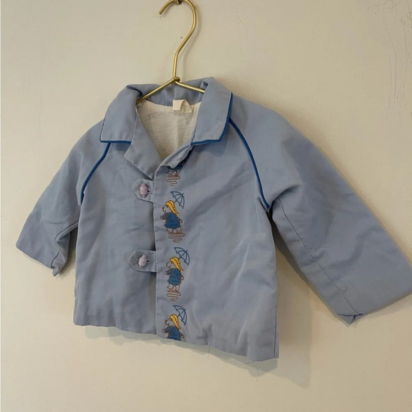 Vintage baby long sleeve shirt jacket toggle buttons bear - Picture 2 of 5